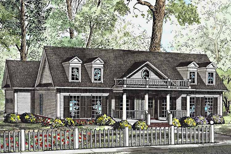 Architectural House Design - Exterior - Front Elevation 3 for Classical House Plan #17-3206 - 3 bed, 2 bath
