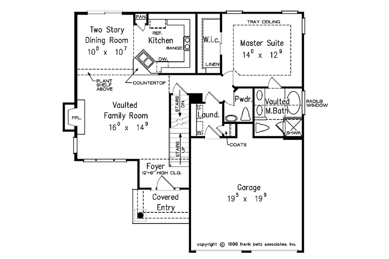 Home Plan - Floor Plan - Main Floor for Country House Plan #927-563 - 3 bed, 2.5 bath