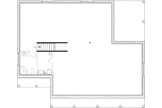 Floor Plan - Lower Floor for Modern House Plan #23-2715 - 2 bed, 2 bath