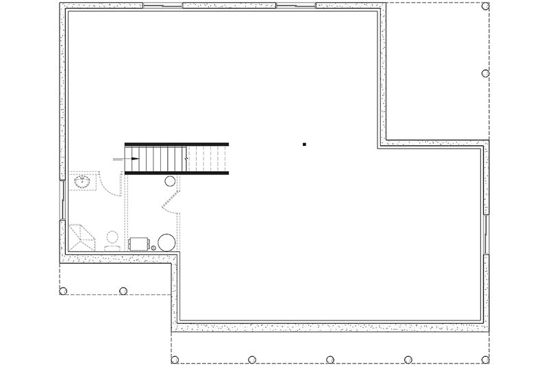 Dream House Plan - Floor Plan - Lower Floor for Modern House Plan #23-2715 - 2 bed, 2 bath