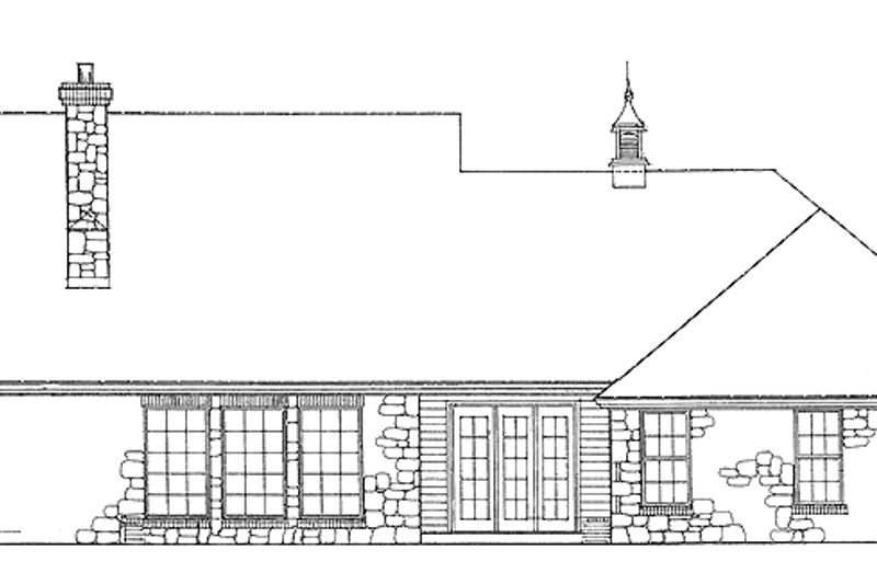 Architectural House Design - Exterior - Rear Elevation for Country House Plan #310-1162 - 3 bed, 2.5 bath