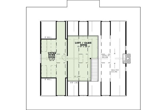 Floor Plan - Upper Floor for Country House Plan #17-653 - 10 bed, 3 bath