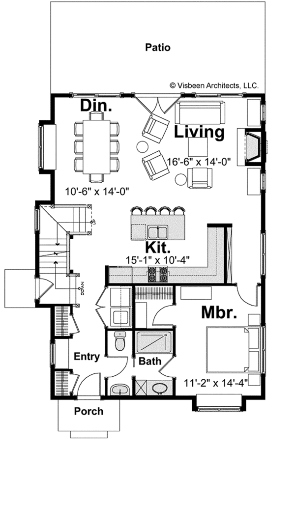 Architectural House Design - Bungalow Floor Plan - Main Floor Plan #928-191