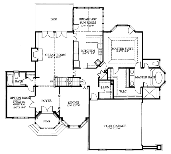 House Plan Design - European Floor Plan - Main Floor Plan #429-67