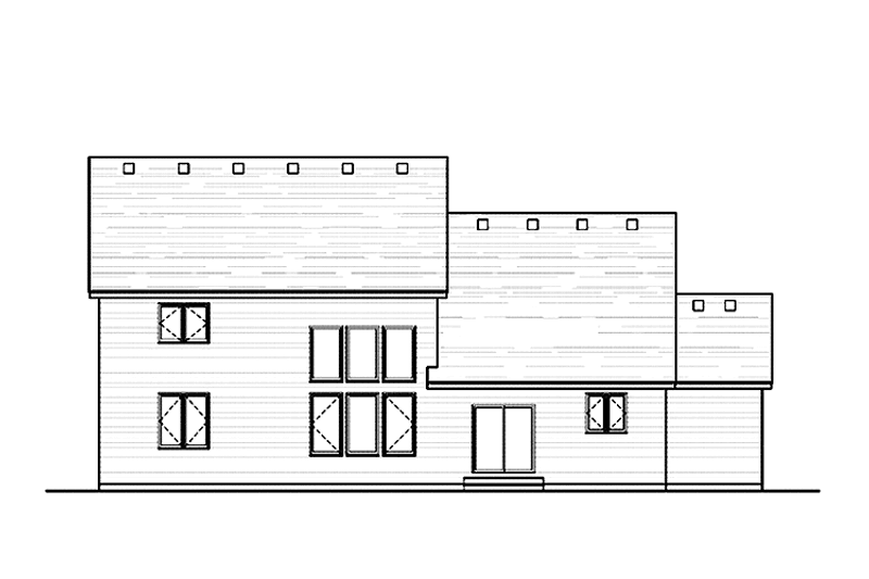 Home Plan - Exterior - Rear Elevation for Colonial House Plan #51-1017 - 4 bed, 2.5 bath