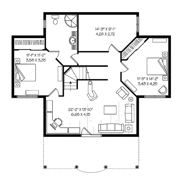 Home Plan - Country Floor Plan - Lower Floor Plan #23-2408