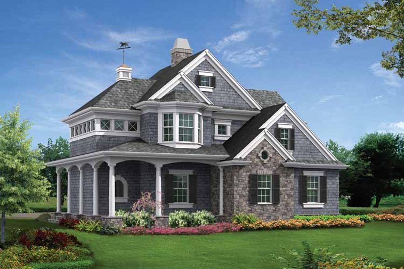 Home Plan - Exterior - Front Elevation 3 for Victorian House Plan #132-526 - 1 bed, 1 bath
