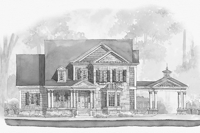 Home Plan - Colonial Exterior - Front Elevation Plan #429-259
