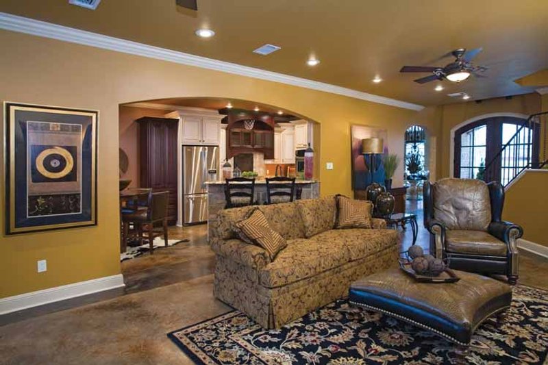 Dream House Plan - Interior - Family Room for European House Plan #17-3284 - 4 bed, 2.5 bath