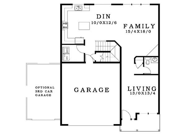 Craftsman Floor Plan - Main Floor Plan #943-16