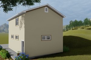 Exterior - Rear Elevation for Traditional House Plan #1060-84 - 1 bed, 1.5 bath