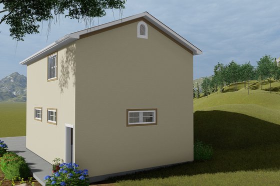 Exterior - Rear Elevation for Traditional House Plan #1060-84 - 1 bed, 1.5 bath