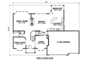 Traditional Style House Plan - 4 Beds 3 Baths 2981 Sq/Ft Plan #67-818 