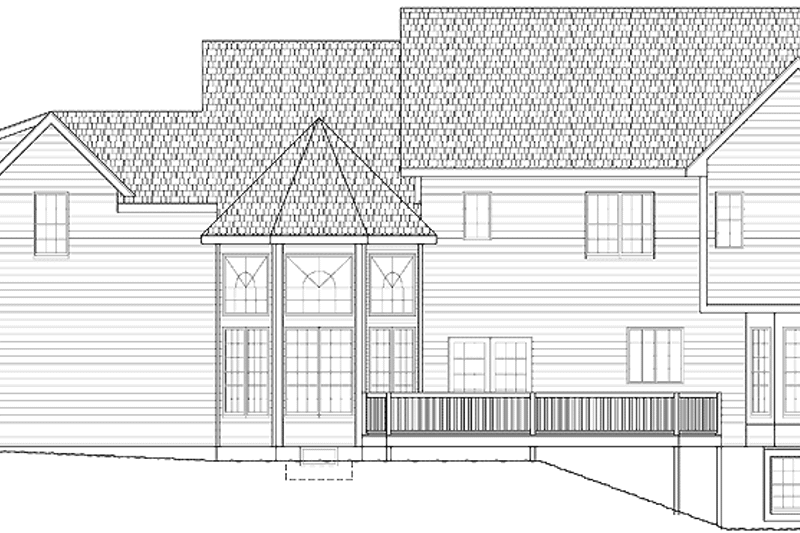 Dream House Plan - Exterior - Rear Elevation for Classical House Plan #328-418 - 4 bed, 2.5 bath