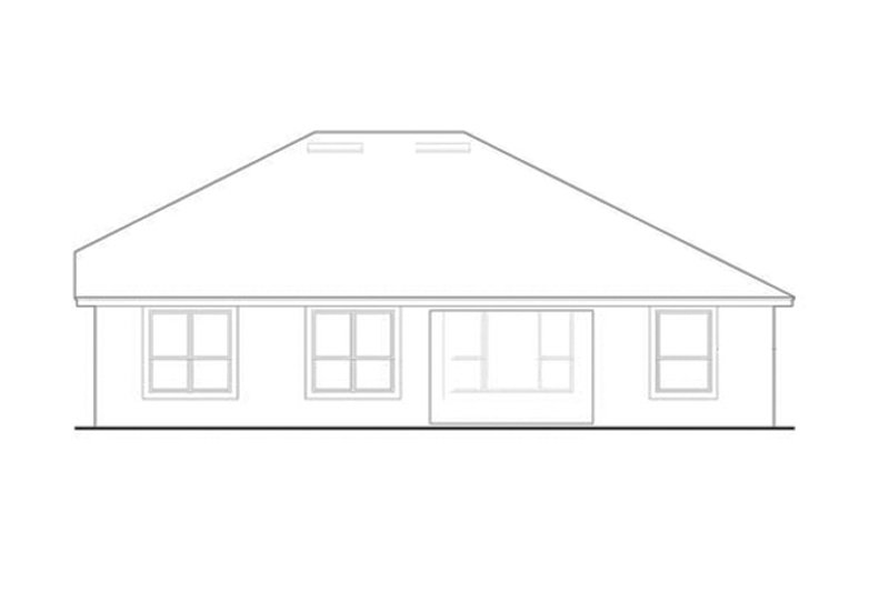 Home Plan - Exterior - Rear Elevation for Mediterranean House Plan #417-804 - 4 bed, 3 bath