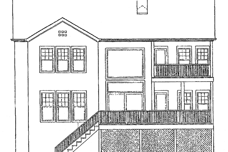 Home Plan - Exterior - Rear Elevation for Bungalow House Plan #453-342 - 3 bed, 2.5 bath