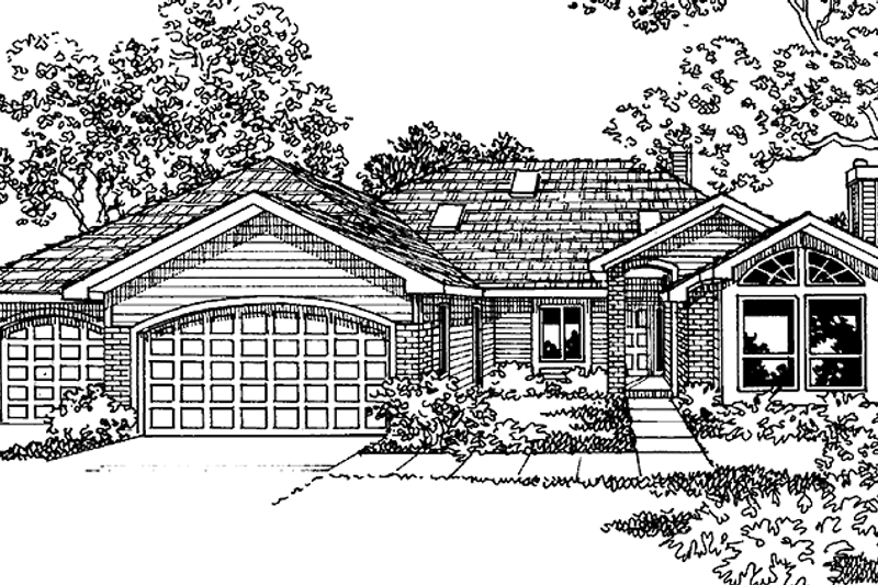 Architectural House Design - Ranch Exterior - Front Elevation Plan #997-24