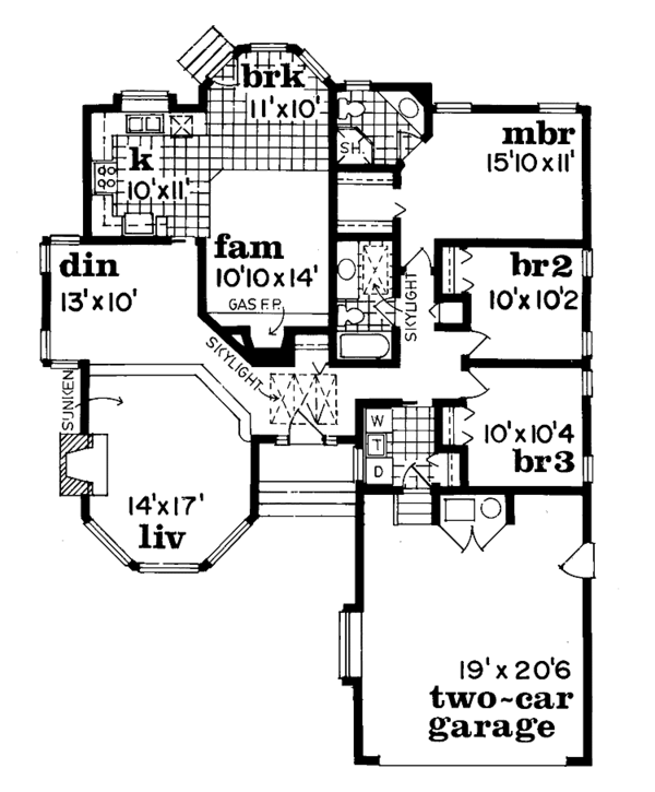 Architectural House Design - Craftsman Floor Plan - Main Floor Plan #47-735