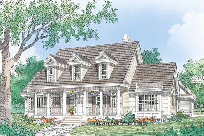 Country Style House Plan - 4 Beds 3 Baths 2612 Sq/Ft Plan #929-457 ...