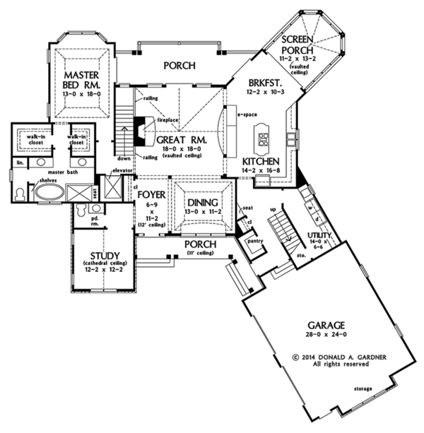 Home Plan - Country Floor Plan - Main Floor Plan #929-993