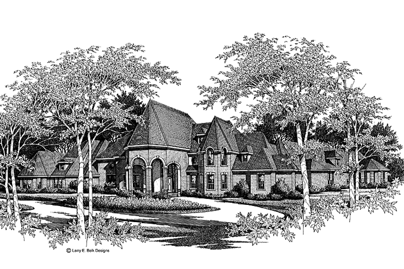Dream House Plan - Exterior - Front Elevation 3 for European House Plan #952-254 - 5 bed, 5 bath