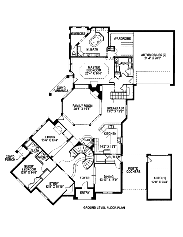 European Floor Plan - Main Floor Plan #141-315