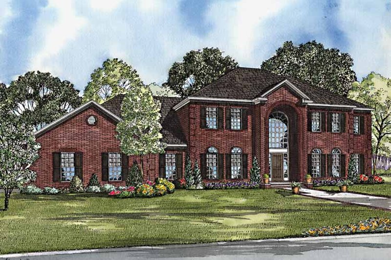 Home Plan - Colonial Exterior - Front Elevation Plan #17-3202