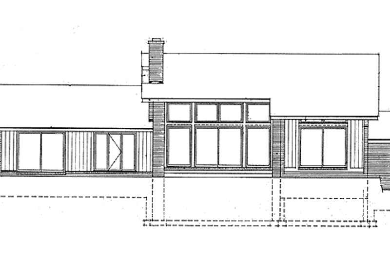 House Design - Exterior - Rear Elevation for Contemporary House Plan #72-723 - 3 bed, 2.5 bath