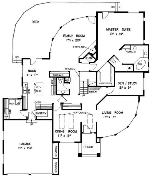 Dream House Plan - Contemporary Floor Plan - Main Floor Plan #60-827
