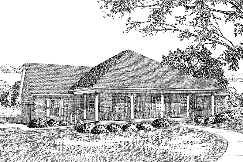 Home Plan - Country Exterior - Front Elevation Plan #17-2641