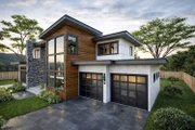 Contemporary Style House Plan - 3 Beds 3.5 Baths 3680 Sq/Ft Plan #1101-53 Exterior 