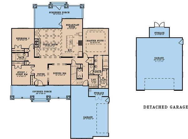 Dream House Plan - Craftsman Floor Plan - Main Floor Plan #923-313