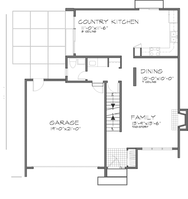 Home Plan - Contemporary Floor Plan - Main Floor Plan #320-656