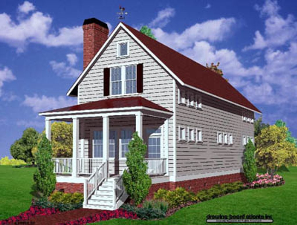 Farmhouse Style House Plan - 3 Beds 2 Baths 2034 Sq/Ft Plan #30-102