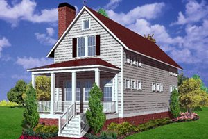 Dream House Plan - Farmhouse Exterior - Front Elevation Plan #30-102