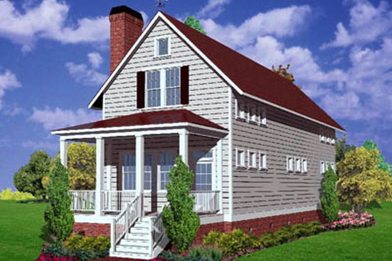 Architectural House Design - Farmhouse Exterior - Front Elevation Plan #30-102