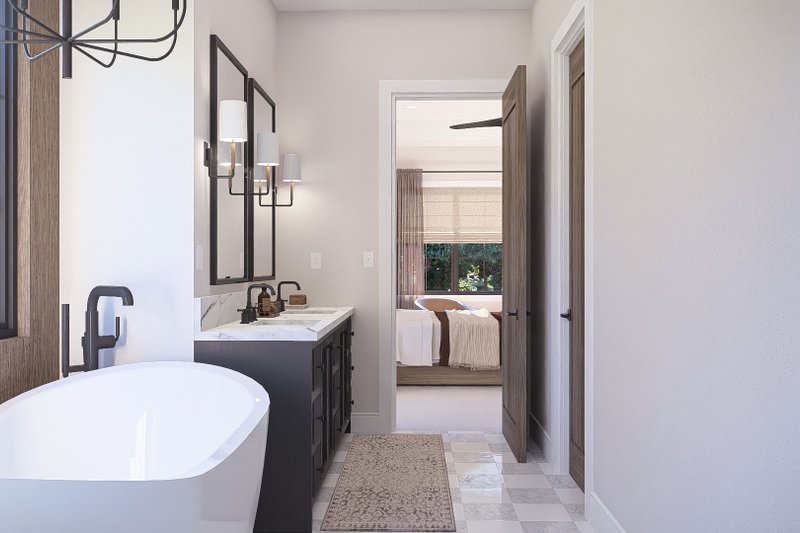 House Blueprint - Interior - Master Bathroom 1 for Farmhouse House Plan #455-770 - 4 bed, 4.5 bath
