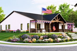 Ranch Exterior - Front Elevation Plan #1064-191