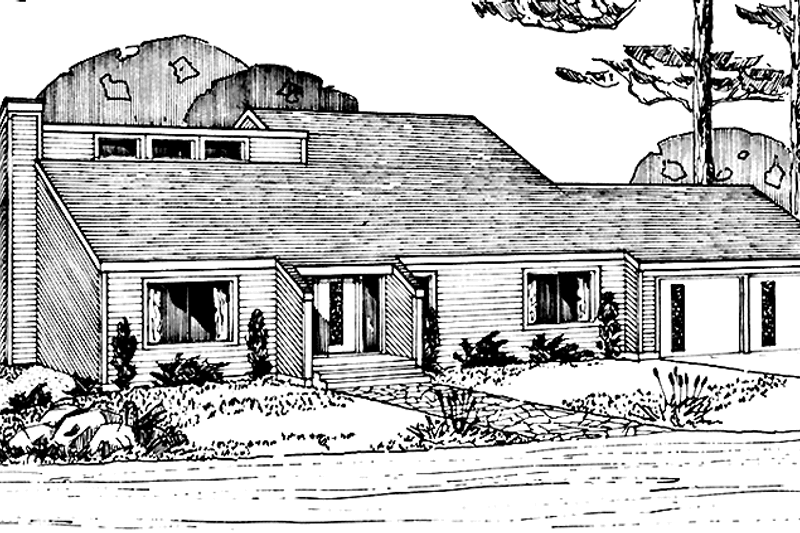 Home Plan - Cabin Exterior - Front Elevation Plan #320-1221