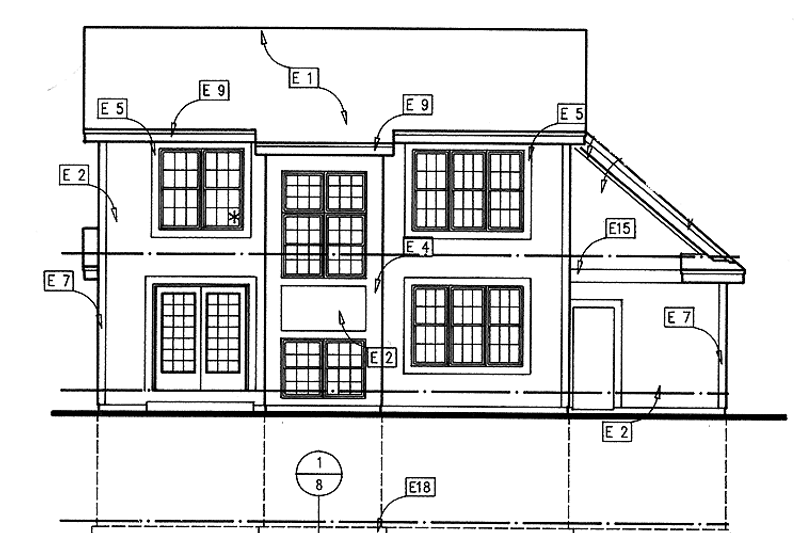 Home Plan - Exterior - Rear Elevation for Country House Plan #320-550 - 3 bed, 2.5 bath