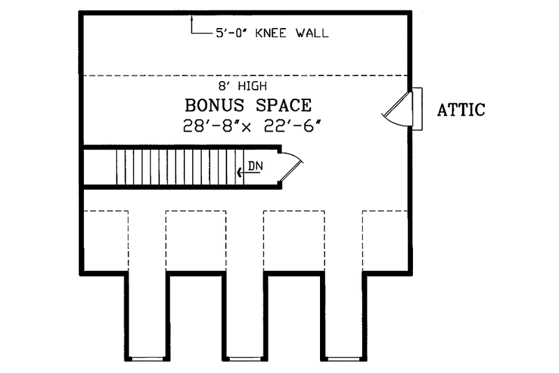 Home Plan - Floor Plan - Other Floor for Country House Plan #314-232 - 4 bed, 2 bath
