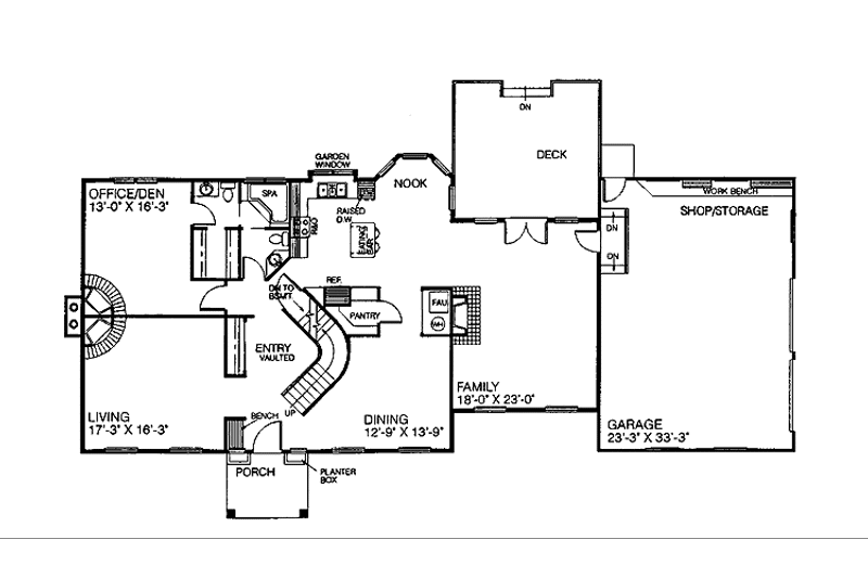 Dream House Plan - Floor Plan - Main Floor for Colonial House Plan #60-722 - 4 bed, 2.5 bath