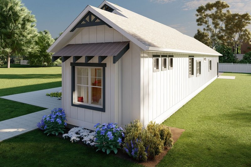 Dream House Plan - Exterior - Other Elevation 1 for Farmhouse House Plan #126-242 - 3 bed, 2 bath