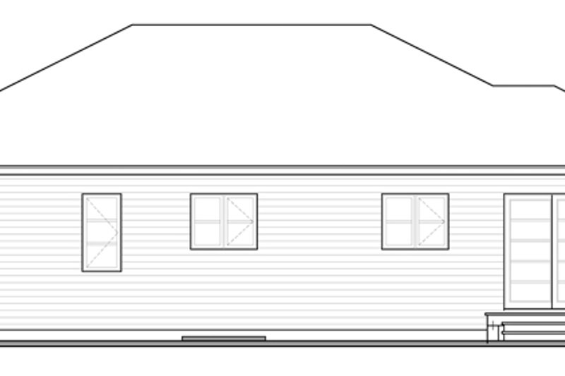 Home Plan - Exterior - Rear Elevation for Contemporary House Plan #23-2567 - 3 bed, 1 bath