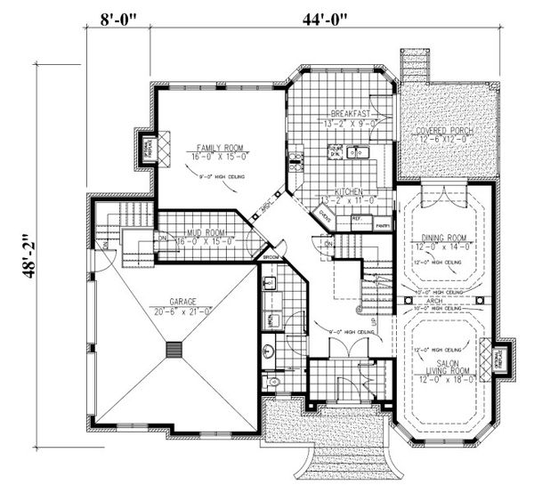 European Floor Plan - Main Floor Plan #138-335