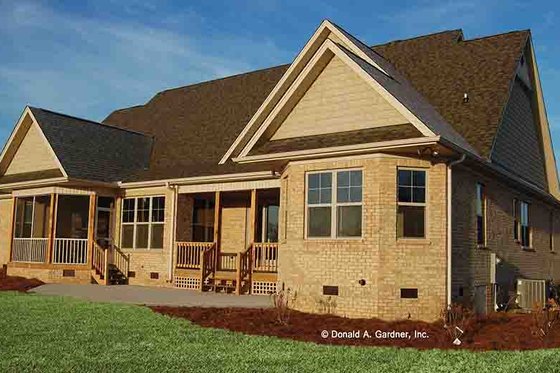 Exterior - Rear Elevation 1 for Craftsman House Plan #929-905 - 4 bed, 4 bath