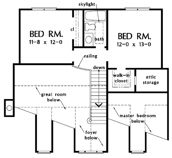House Plan Design - Country Floor Plan - Upper Floor Plan #929-454