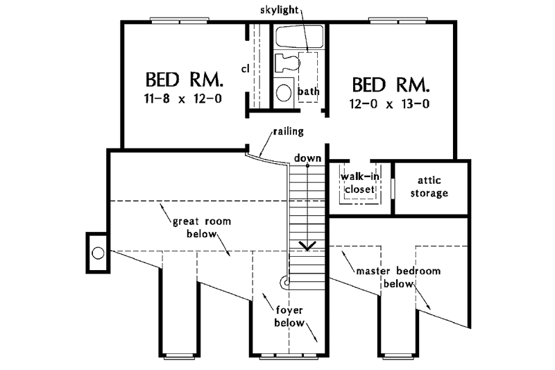 Dream House Plan - Floor Plan - Upper Floor for Country House Plan #929-454 - 3 bed, 2.5 bath