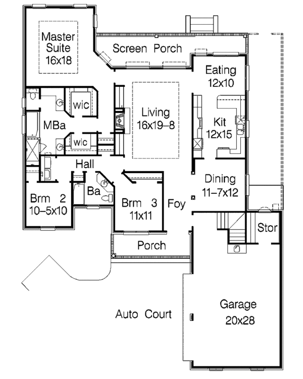 House Plan Design - Traditional Floor Plan - Main Floor Plan #15-385