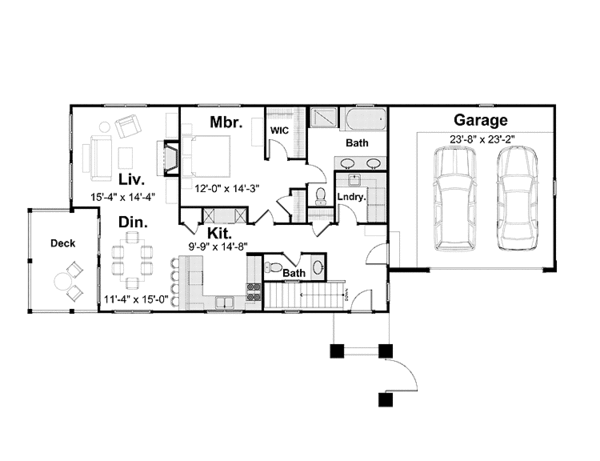 House Design - Craftsman Floor Plan - Main Floor Plan #928-197